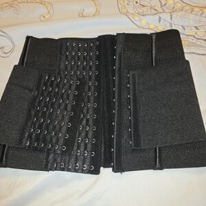 Black Hook-and-Eye Waist Trainer Belt